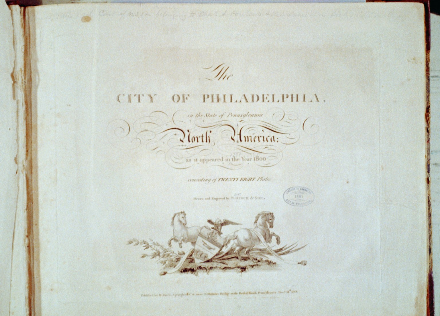 William Birch, The City of Philadelphia as it appeared in the year 1800. Library of Congress.