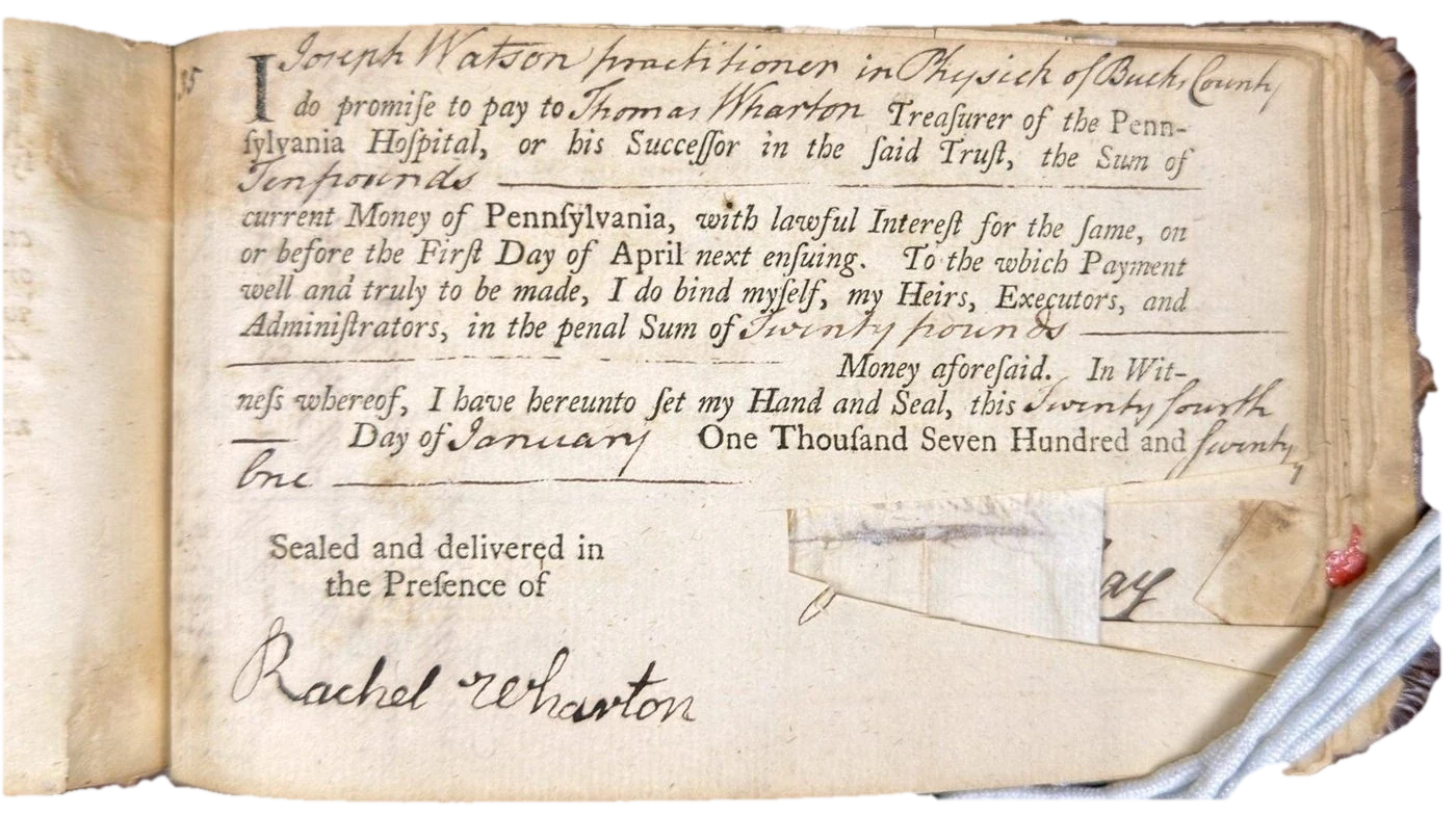 Joseph Watson, witnessed by Rachel Wharton, 24 January 1771