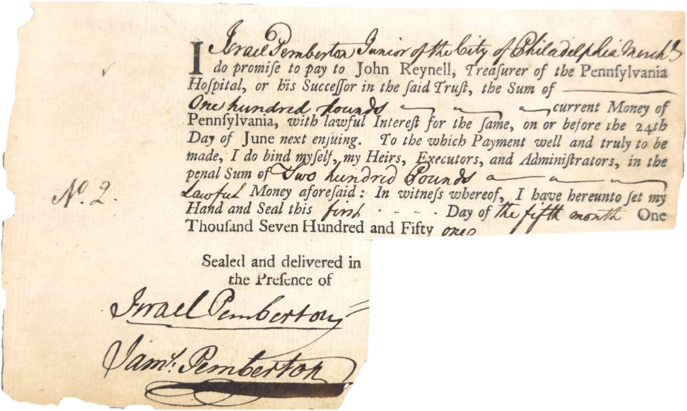 No. 2, Israel Pemberton the younger, 1 July 1751