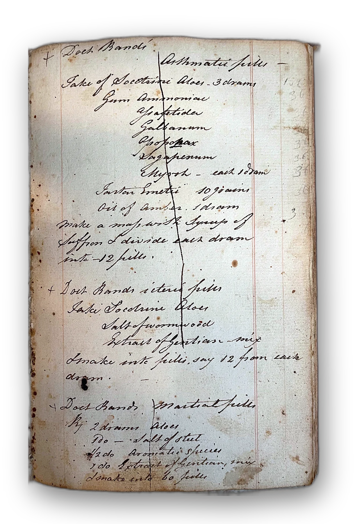 Manuscript recipe book of Ephraim Eliot