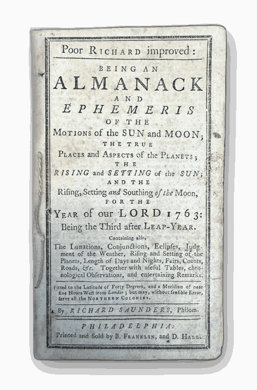 Poor Richard Improved, for 1763