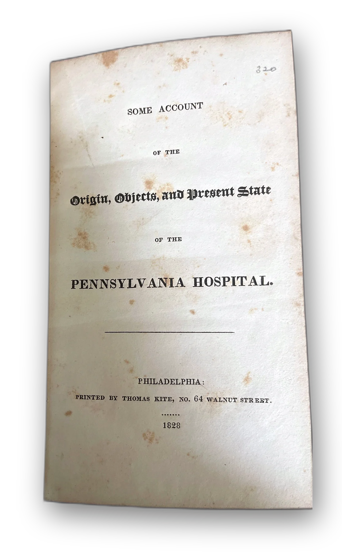 1828-Some Account of the Pennsylvania Hospital
