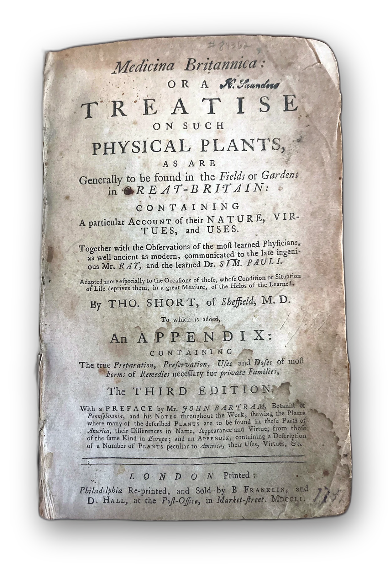 Medicina Britannica: A Treatise on Such Physical Plants