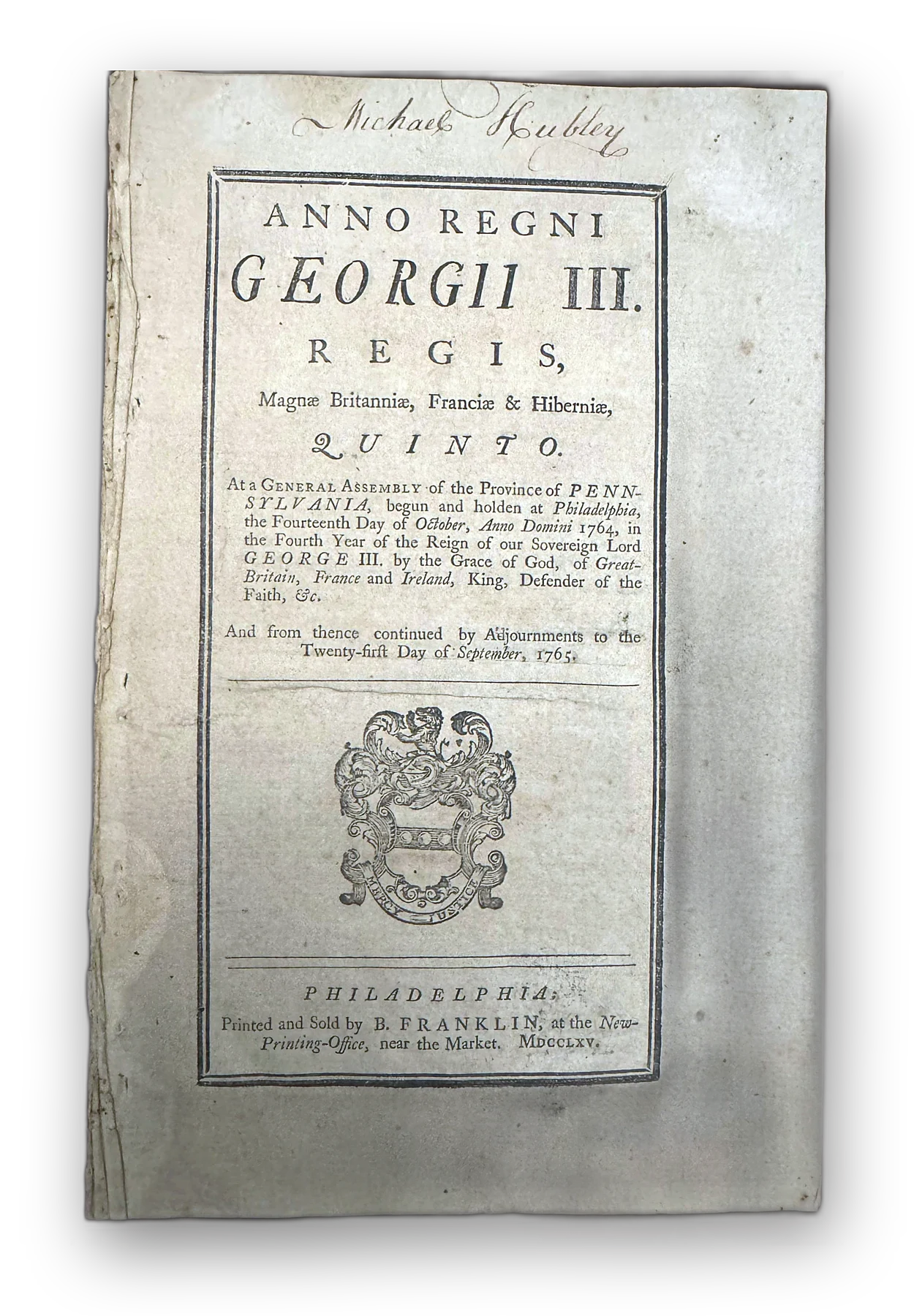 Anno Regni Georgii III: the Pennsylvania session laws
