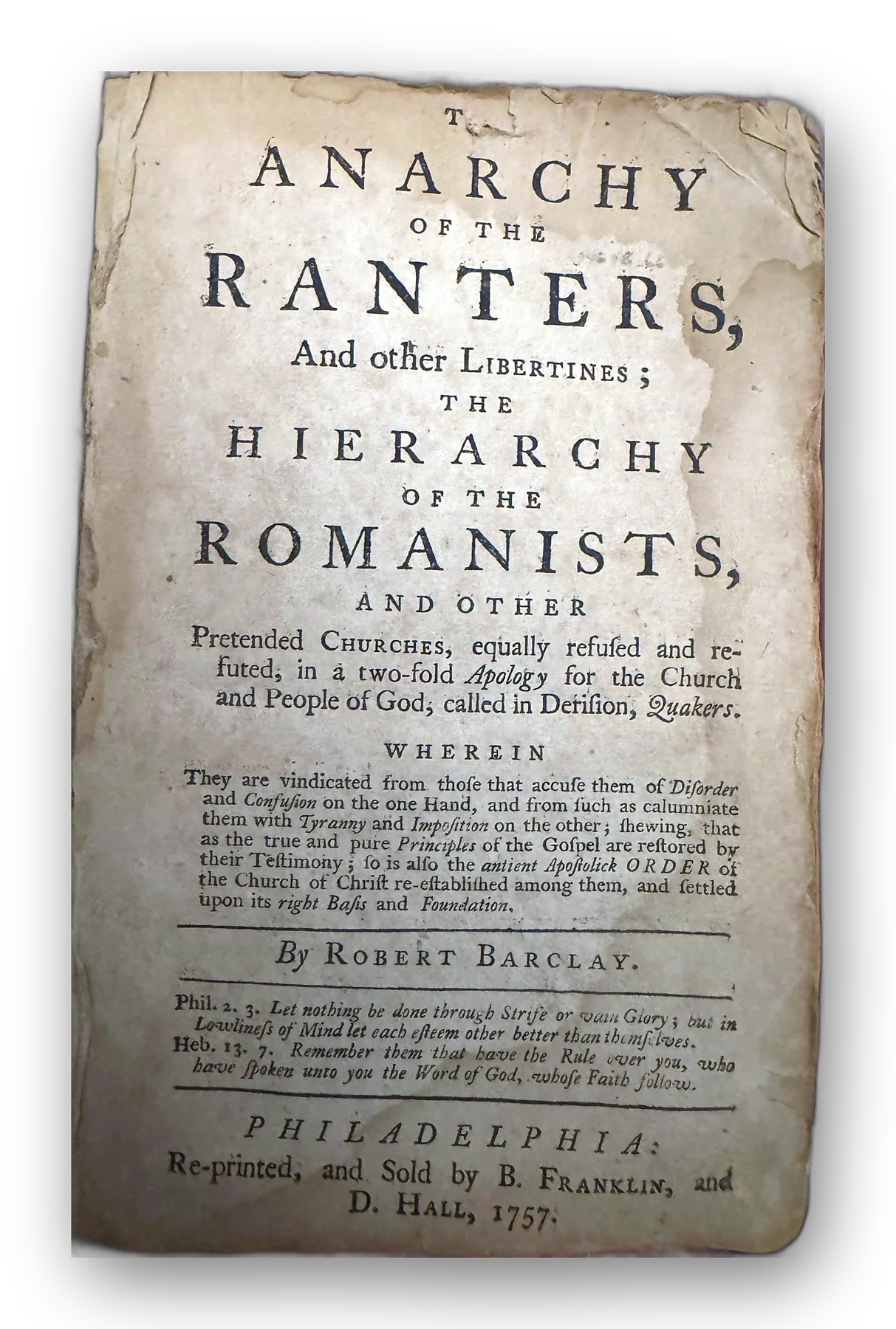 The Anarchy of the Ranters, and Other Libertines
