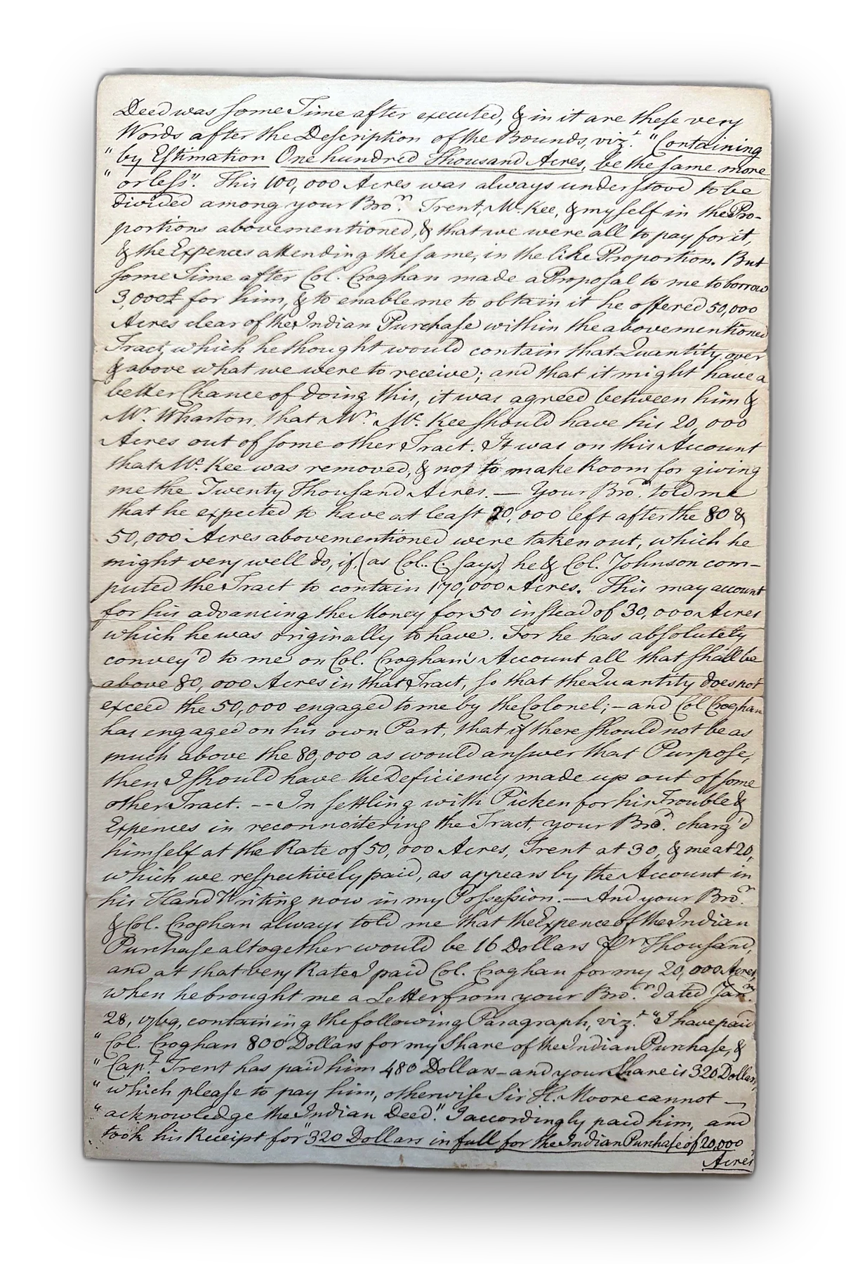 William Franklin to Thomas Wharton, on the Otsego lands