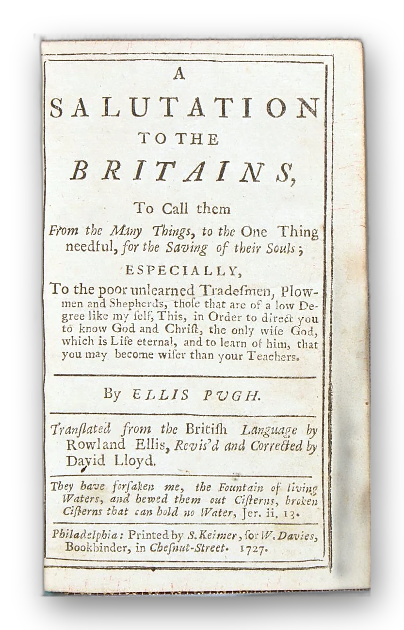 Ellis Pugh, A Salutation to the Britains