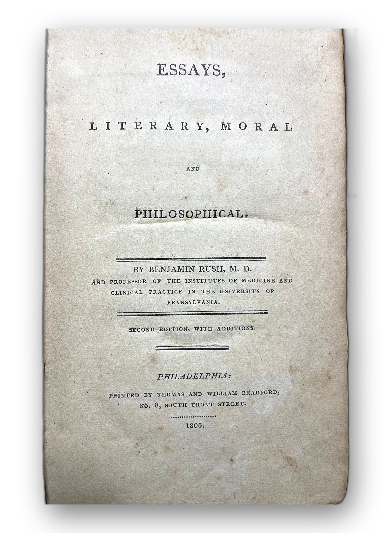 Benjamin Rush, Essays Literary, Moral, and Philosophical