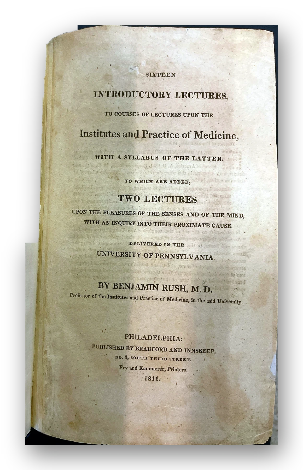 Sixteen Introductory Lectures, to Courses of Lectures Upon the Practice of Medicine, With a Syllabus of the Latter