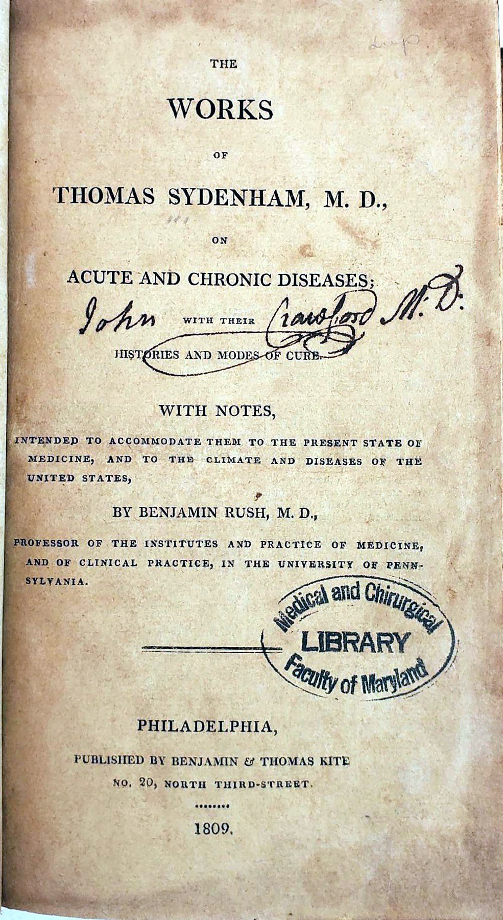 The Works of Thomas Sydenham, on Acute and Chronic Diseases