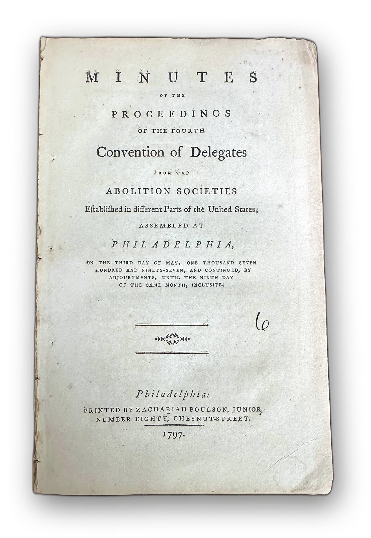 Minutes of the Fourth Convention of the Abolition Societies