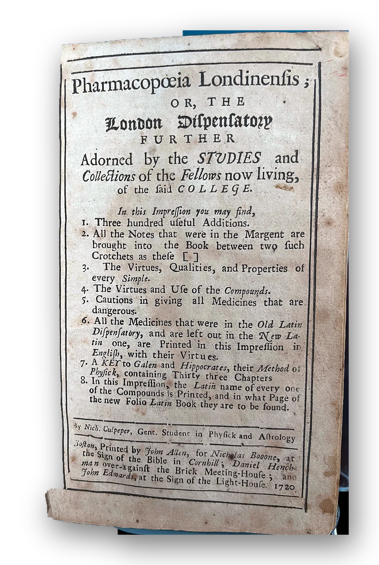 Pharmacopoeia Londinensis; or, The London Dispensatory