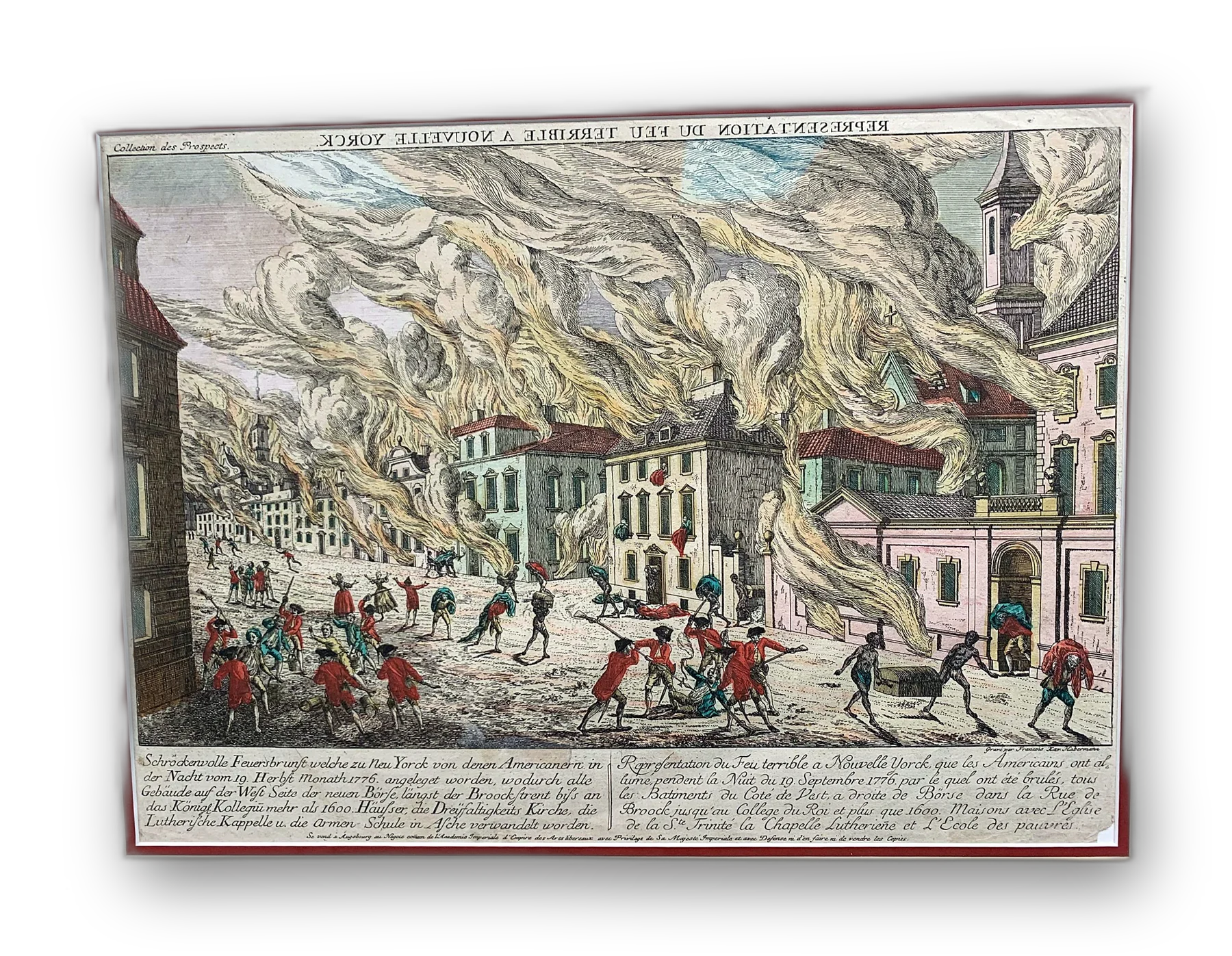 Représentation du Feu Terrible à Nouvelle Yorck