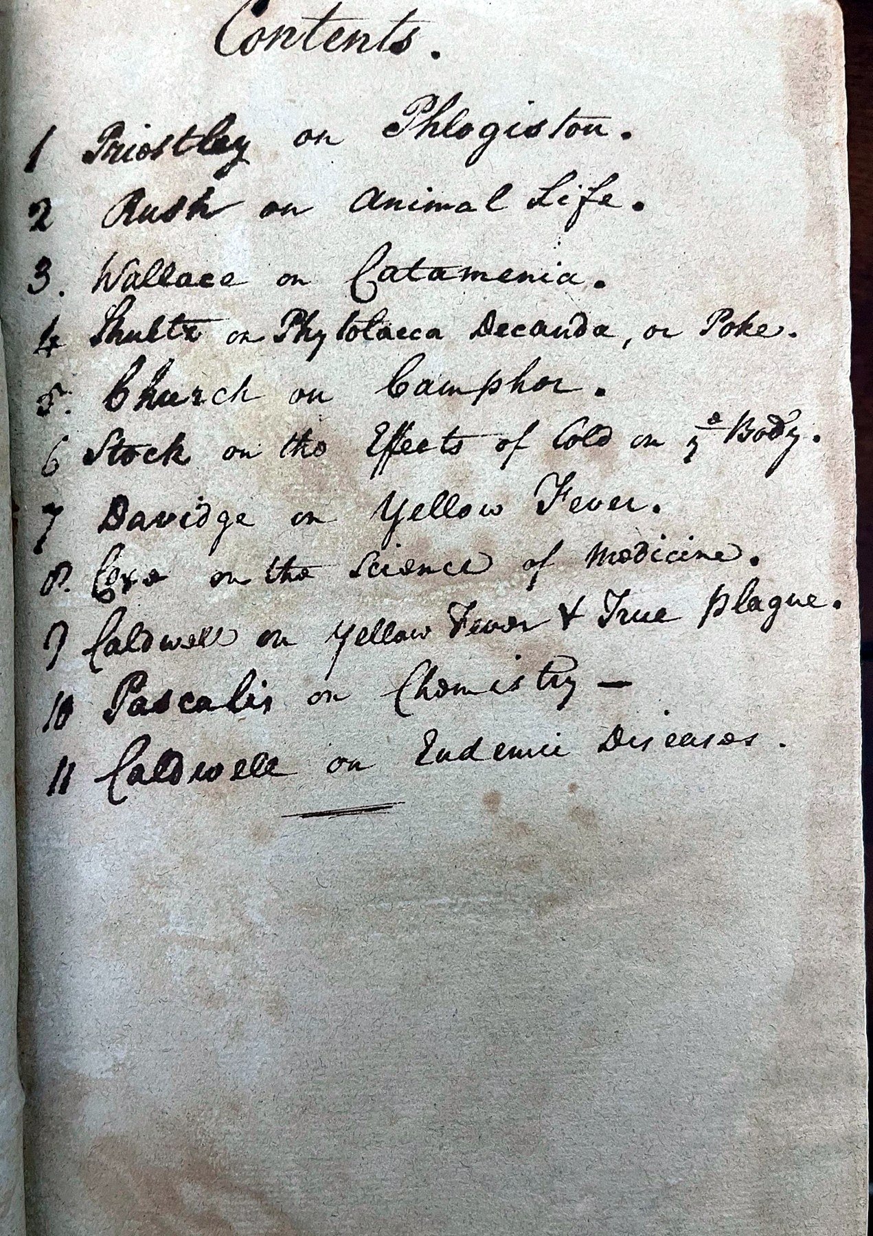 A sammelband of eleven pamphlets by early American physicians