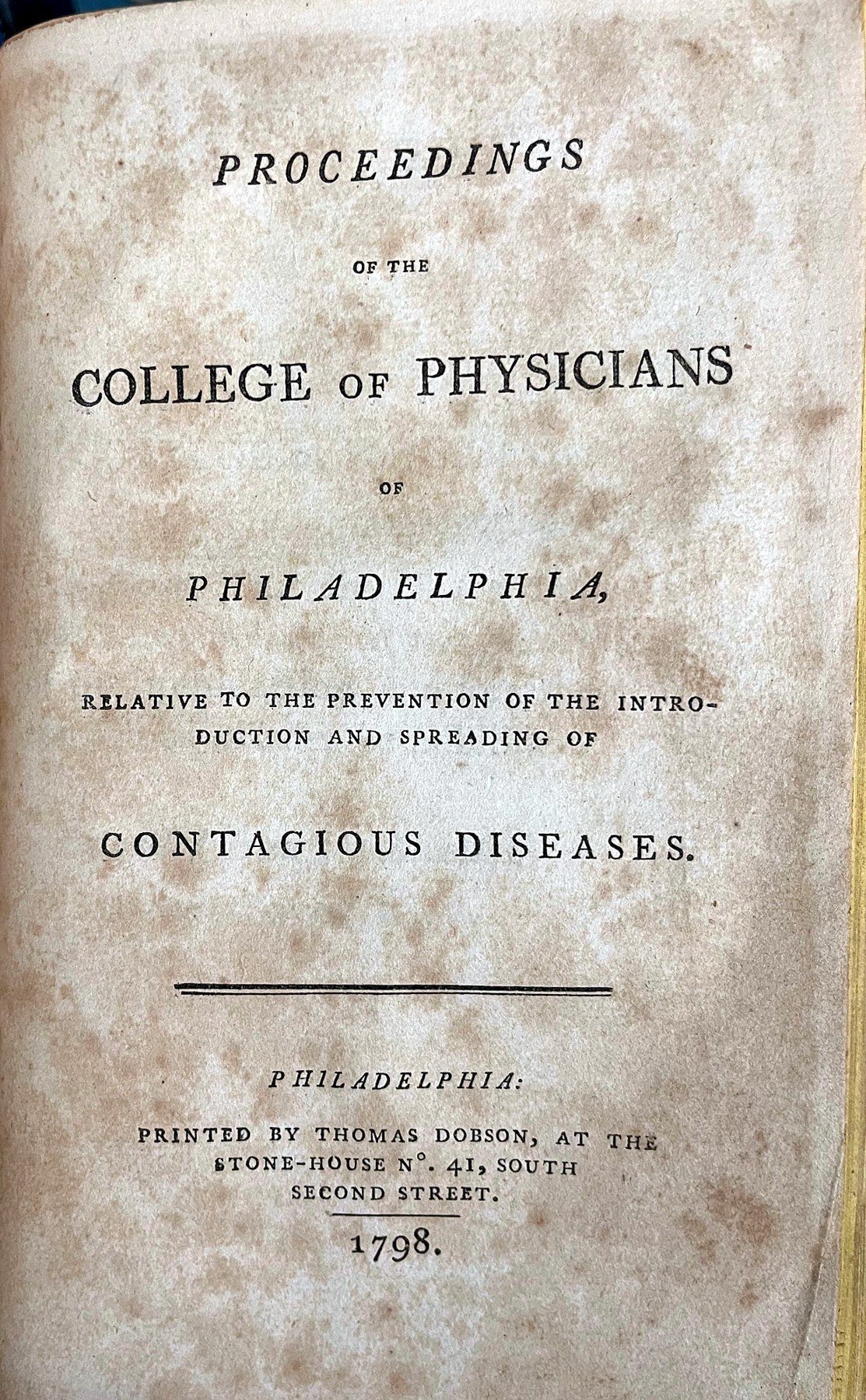 Proceedings of the College of Physicians of Philadelphia,