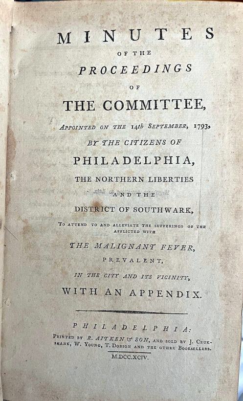 Minutes of the Proceedings of the Committee Appointed on the 14th September 1793