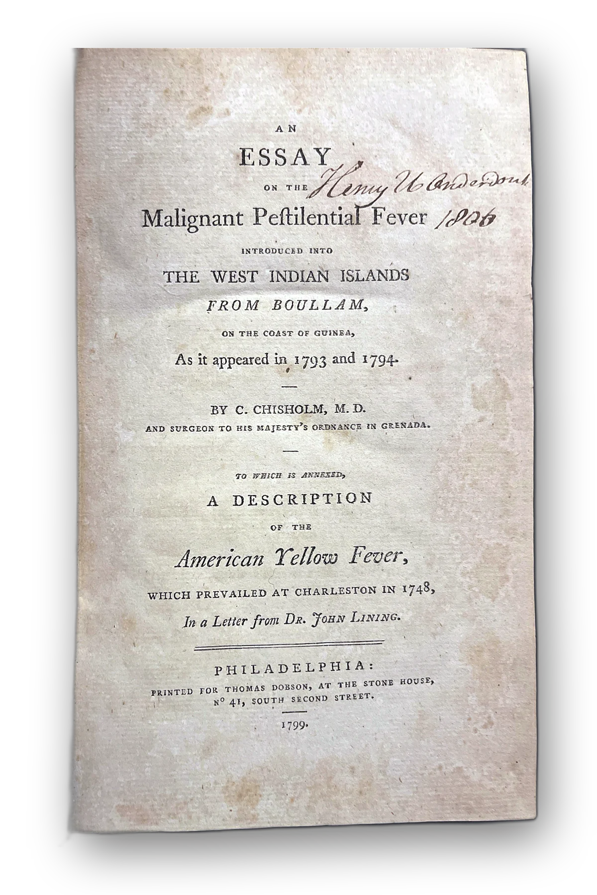 An Essay on the Malignant Pestilential Fever