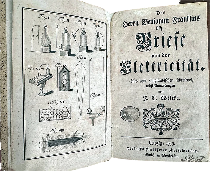 Des herrn Benjamin Franklins Esq Briefe von de Elektricitat