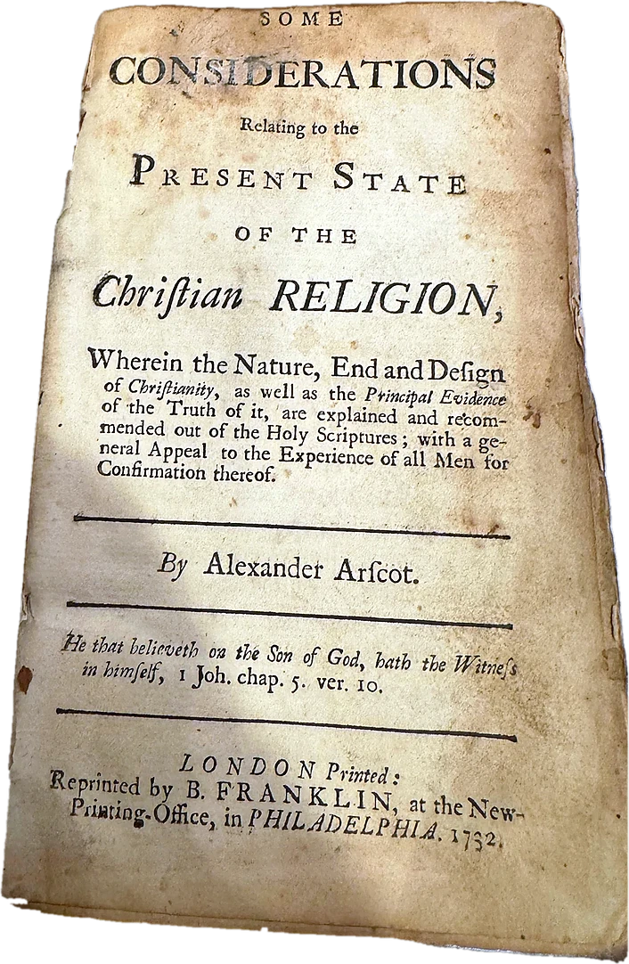Alexander Arscott, Some Considerations Relating to the Present State of the Christian Religion