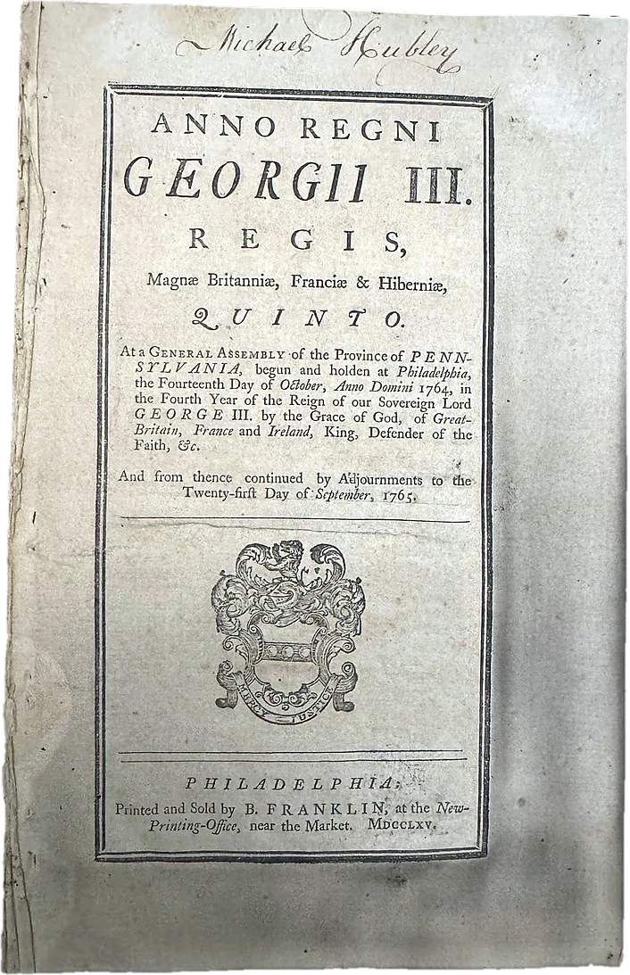 Anno Regni Georgii III: the Pennsylvania session laws