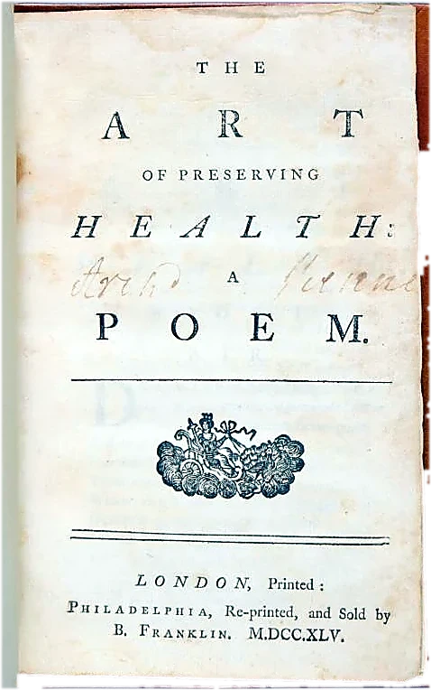 John Armstrong, The Art of Preserving Health: A Poem