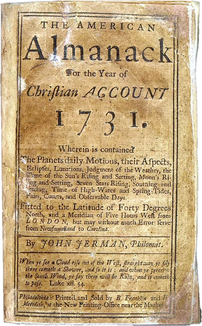 John Jerman, The American Almanack for the Year 1731