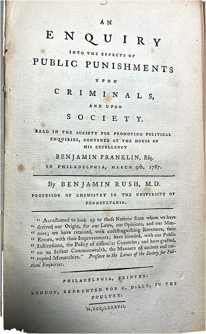 An Enquiry Into the Effects of Public Punishments upon Criminals