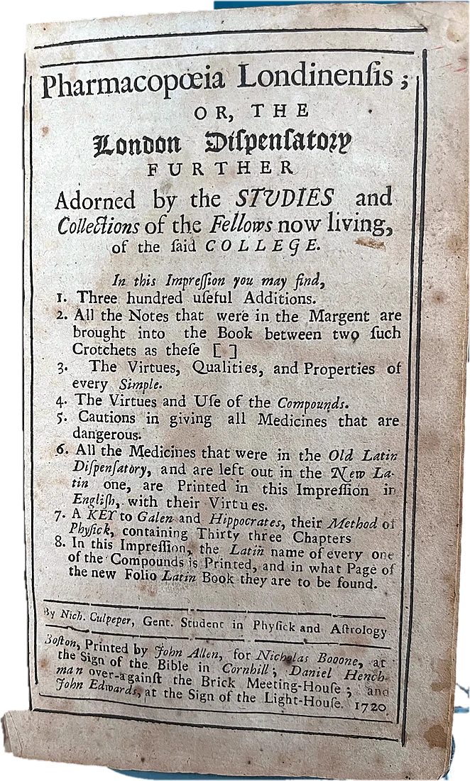 Pharmacopoeia Londinensis; or, The London Dispensatory