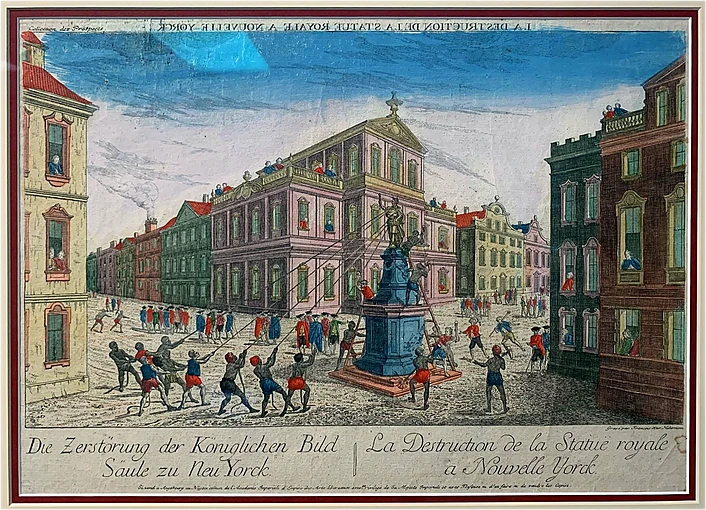 La Destruction de la Statue Royale à Nouvelle Yorck