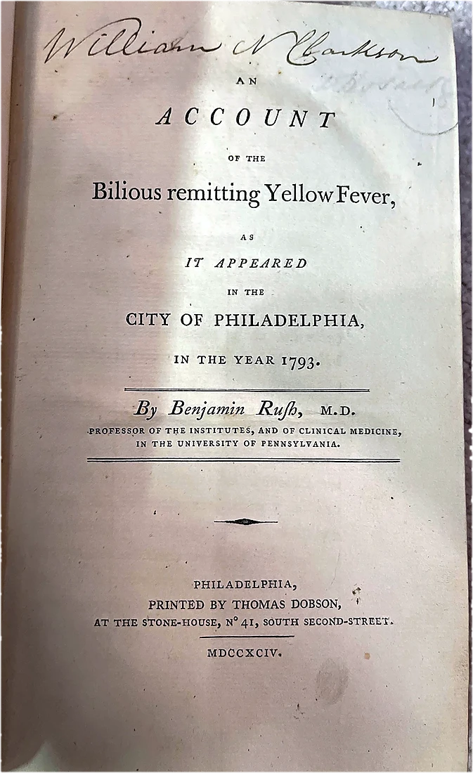 An Account of the Bilious remitting Yellow Fever, as it appeared in the City of Philadelphia, in the Year 1793.