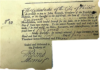 Promissory Notes for the Pennsylvania Hospital