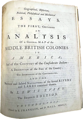 Lewis Evans, Geographical, Historical, Political, Philosophical and Mechanical Essays