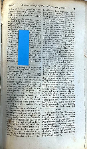 Benjamin Rush, Rejoinder to Murder by Death