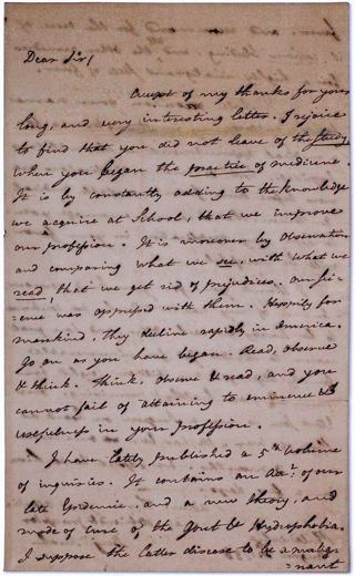 Benjamin Rush, autograph letter signed, August 2, 1798