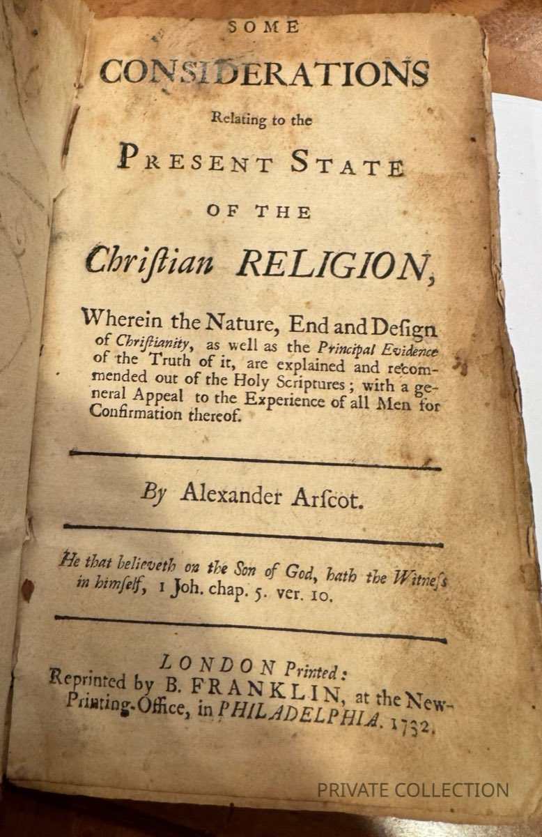 [Franklin Imprint]. Arscott, Alexander