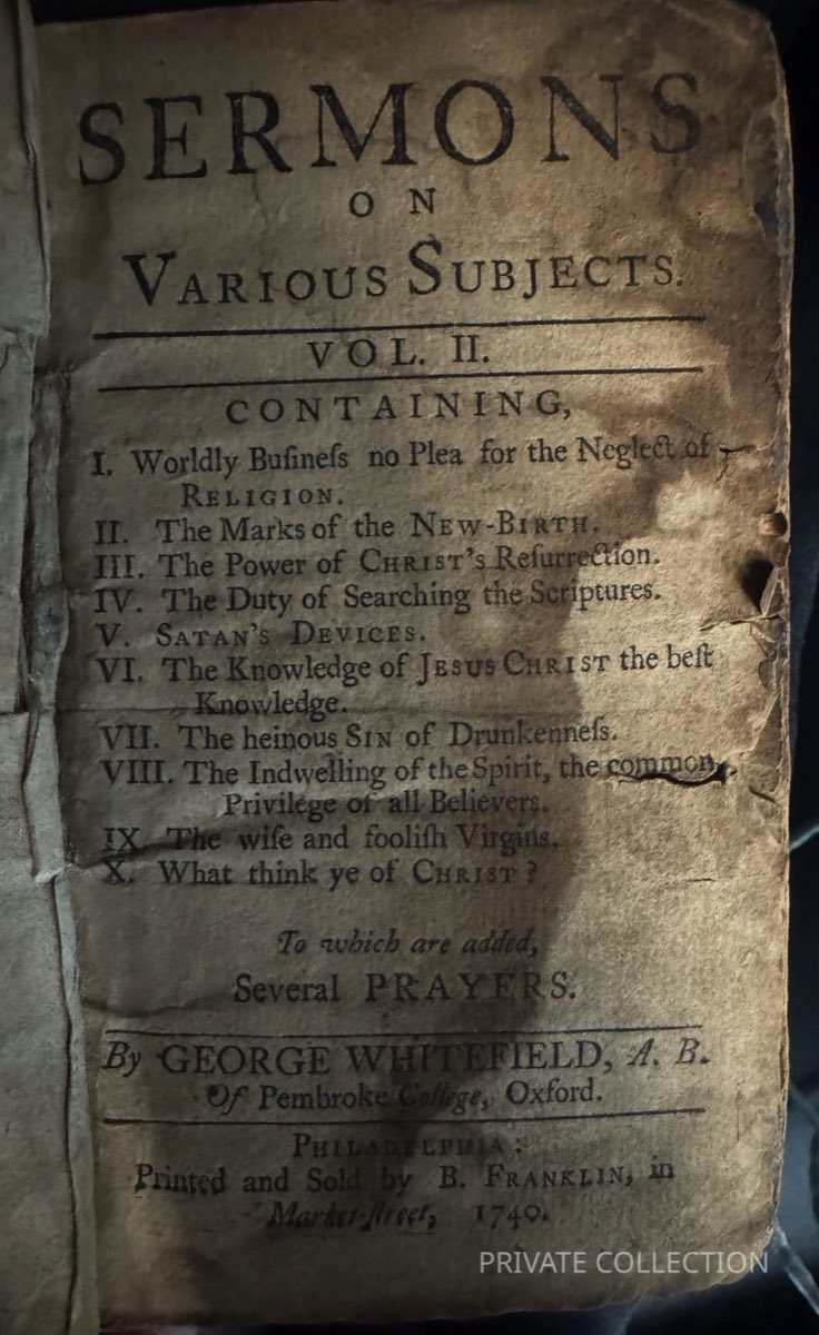 [Franklin Imprint]. Sermons on Various Subjects